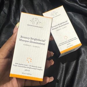 Drunk Elephant Bouncy Brightfacial Masque - White and Orange Packaging